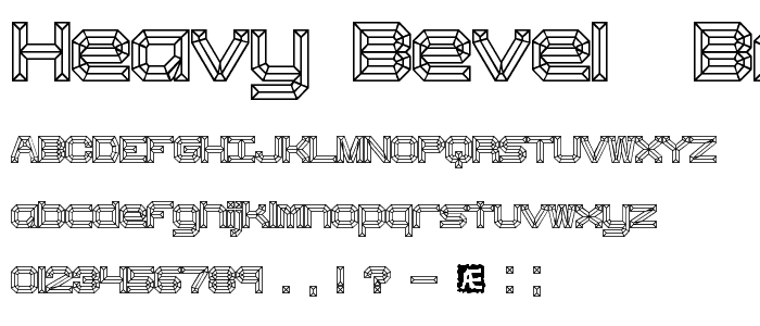 Heavy Bevel (BRK) font